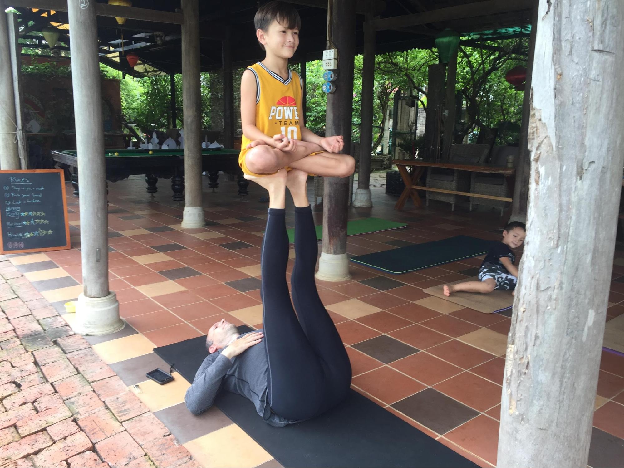 Yoga is for everyone at Phong Nha Farmstay.